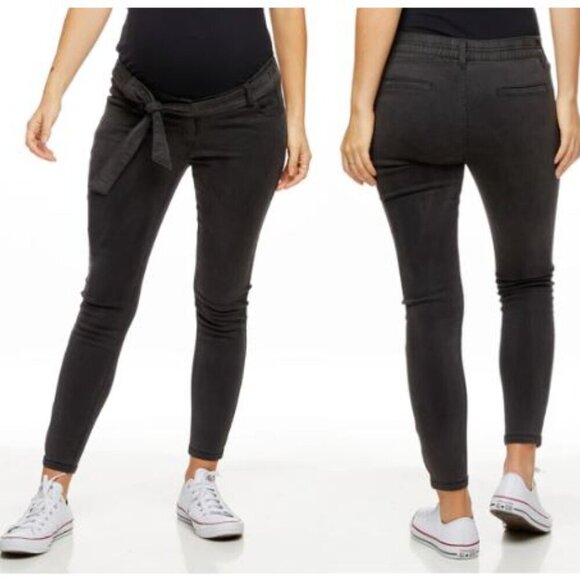 Bae NWT Run Free Maternity Skinny Jean - Washed Black Size XS - Picture 1 of 14